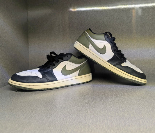 Nike Air Jordan 1 Low sneakers in the "Black Toe Medium Olive"